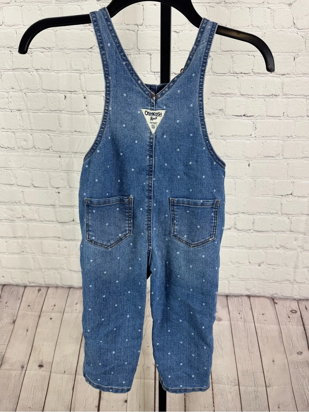 Oshkosh B’Gosh Toddler Polka Dot Overalls Size 2T